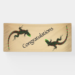 Rustic Yin Yang Lizards Spandoek