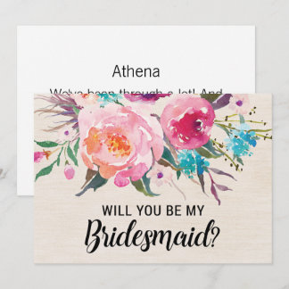 Rustic zal je mijn Bridesmaid-kaart zijn Kaart