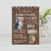 Rustic zei dat ik barbeque doe na het huwelijksfee kaart (Staand voorkant)