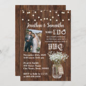 Rustic zei dat ik barbeque doe na het huwelijksfee kaart (Voorkant / Achterkant)