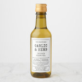 Rustic  Zelfgemaakte Kruidenfles Label Wijn Etiket (Voorkant)