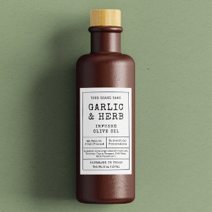 Rustic Zelfgemaakte Kruidenfles Label Wijn Etiket