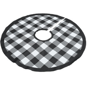 Rustic Zwart En Wit Buffalo Plaid Kerstboom Rok