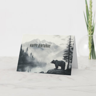 Rustic Zwartbeer Bergmeer Verjaardagswensen Kaart