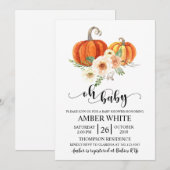 Rustica Pumpkins Herfst Oh Baby shower Kaart (Voorkant / Achterkant)