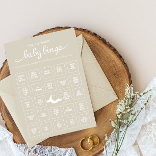 Rusticaal minimaal vind de gast baby bingospel kaart