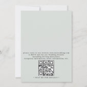 Rusticale botanische eucalyptus moderne QR-code tr Kaart (Achterkant)