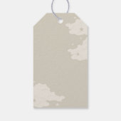 Rusticale minimalistische wolk babyshower Dankjewe Cadeaulabel (Achterkant)