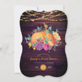 Rusticale Pompoen BRUIDJESSPARTY Watercolor HERFST Kaart (Voorkant)