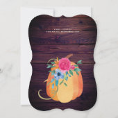 Rusticale Pompoen BRUIDJESSPARTY Watercolor HERFST Kaart (Achterkant)