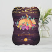 Rusticale Pompoen BRUIDJESSPARTY Watercolor HERFST Kaart (Staand voorkant)