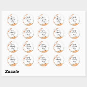 Rusticale Pompoen Herfst in Liefde Uw Bericht Hier Ronde Sticker (Vel)