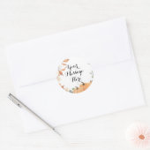 Rusticale Pompoen Herfst in Liefde Uw Bericht Hier Ronde Sticker (Envelop)