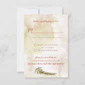 Rusticale waterverf herfst bloemen RSVP Kaartje (Achterkant)