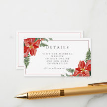 Rusticale Winter Poinsettia Rode Kerst Huwelijk