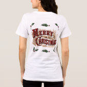 Rustiek 1876 Vrolijk Kerstfeest Tri-Blend Shirt (Achterkant)
