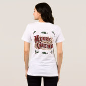 Rustiek 1876 Vrolijk Kerstfeest Tri-Blend Shirt (Achterkant volledig)