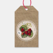  rustiek aardbeien jam relatiegeschenk label cadeaulabel (Voorkant)