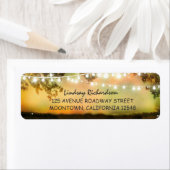 Rustiek adreslabel met snaarlampen etiket (Insitu)