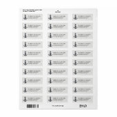 Rustiek Anker Monogram Retouradres Labels (Full Sheet)