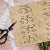 Rustiek Apotheker Zeep Bar Bellyband Label