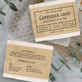 Rustiek Apotheker Zeep Bar Bellyband Label