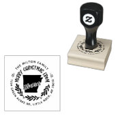 Rustiek Arkansas Vrolijk Kerstmis retour adres Rubberstempel (Gestempeld)