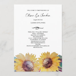 Rustiek Artistieke Zonnebloem Waterverf Art Programma