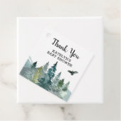 Rustiek Avontuur Baby shower Dank u Label (In situ)