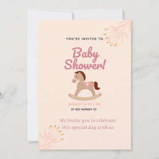 rustiek Baby shower | Bewerkbare Sjabloon Kaart