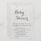 rustiek Baby shower Kaart (Voorkant / Achterkant)