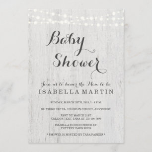 rustiek Baby shower Kaart
