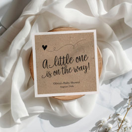 Rustiek Baby shower, Kraft, Neutral Custom Servet