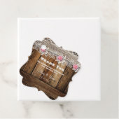 Rustiek Barnwood, Kant, Rozen bruiloft Bedankjes Labels (In situ)