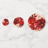 Rustiek Beauty Floral Waterverf Bruiloft Monogram Confetti (Achterkanten)