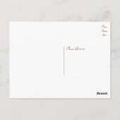 Rustiek Bedankt Bruin & Wit Bloemen Kant Briefkaart (Achterkant)