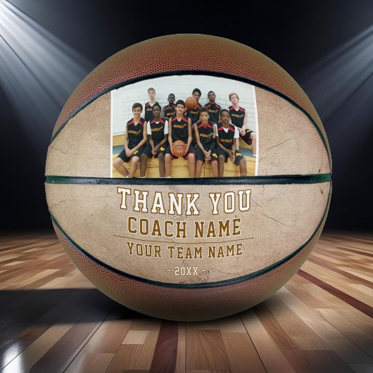 Rustiek Bedankt Coach Team Naam Foto Basketbal