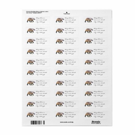 Rustiek Beer retour adreslabels Etiket (Full Sheet)