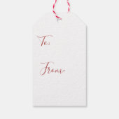 Rustiek Beer Winter Sneeuwscène Kerst Cadeaulabel (Achterkant)