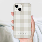 Rustiek Beige Buffel Check Monogram Case-Mate iPhone Case