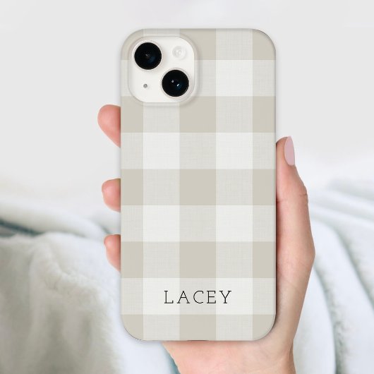 Rustiek Beige Buffel Check Monogram Case-Mate iPhone Case