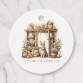 rustiek beige paasfeest bedankjes labels