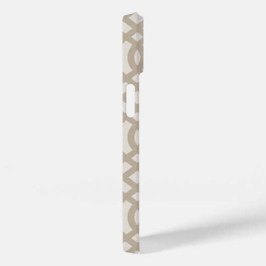 Rustiek Beige Trellis Monogram Case-Mate iPhone Case (Achterkant / Rechts)