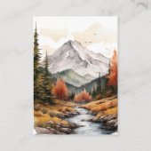 Rustiek Beige Woodland Beer Mountain Luier Raffle Informatiekaartje (Achterkant)