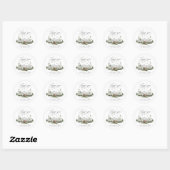 Rustiek Bergbos Boho Evergreen Bruiloft Ronde Sticker (Vel)