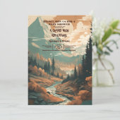 Rustiek Bergbos Evergreen Baby shower Kaart (Staand voorkant)