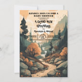 Rustiek Bergbos Evergreen Baby shower Kaart (Voorkant)