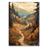 Rustiek Bergbos Evergreen Bruiloft Kaart (Achterkant)