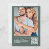 Rustiek Bergbos Evergreen Bruiloft QR Code Kaart (Achterkant)