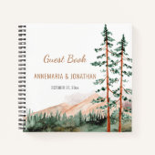 Rustiek berglandschap pijnbomen Gastenboek Notitieboek (Voorkant)